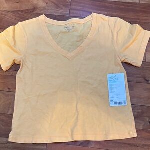 Athleta V-Neck Tee in Peach